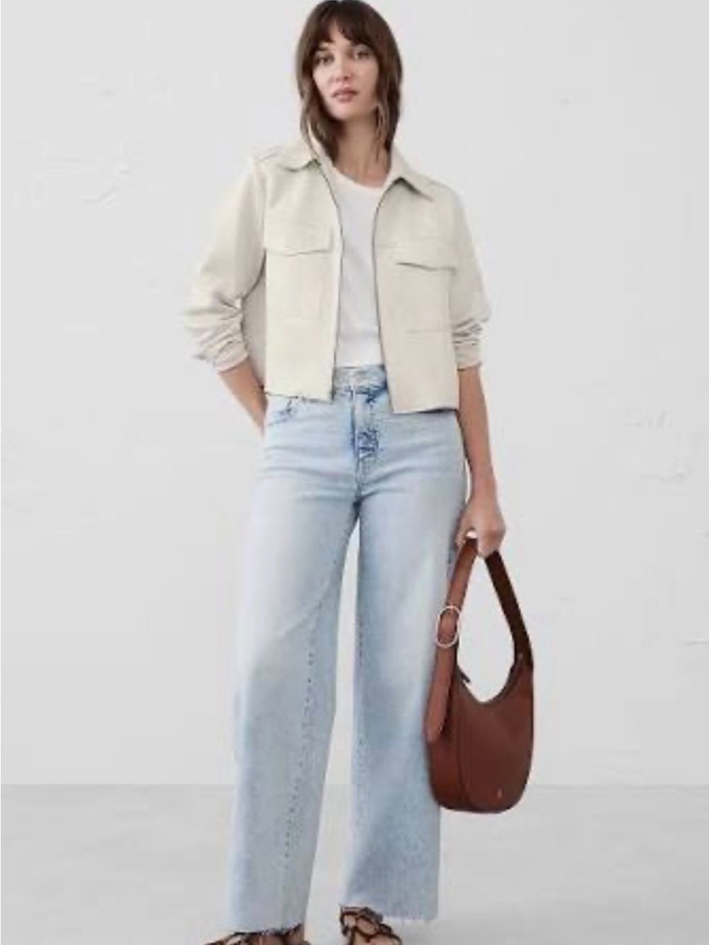 NWT Banana Republic Vegan Suede Cropped Jacket Size XxL